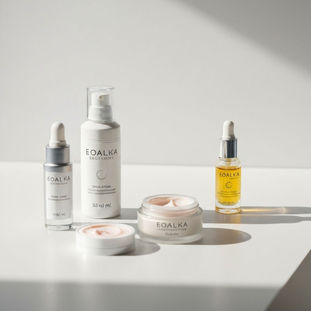 Productos cosméticos para el cuidado facial